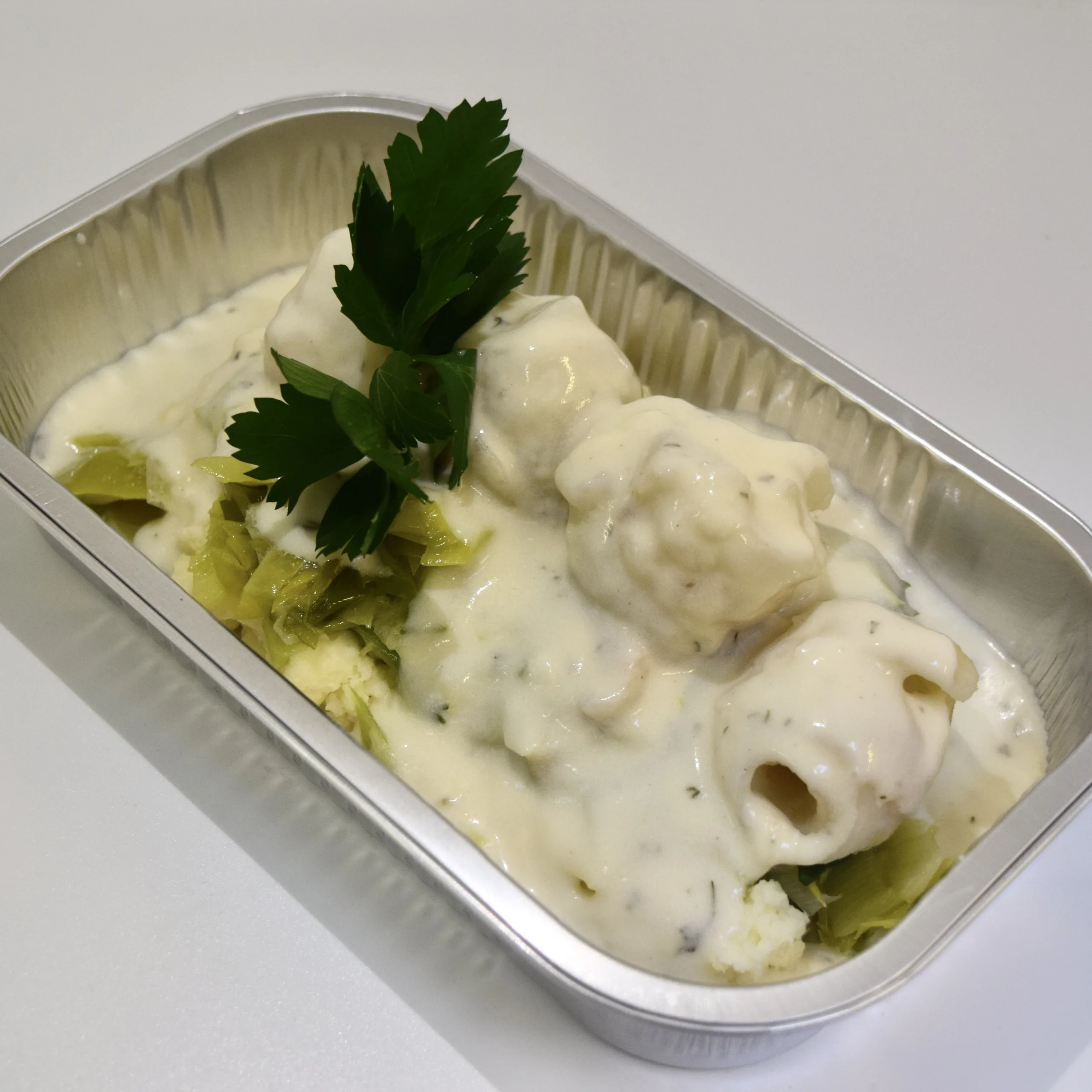 Zeetong met puree, prei en witte wijnsaus 1 st